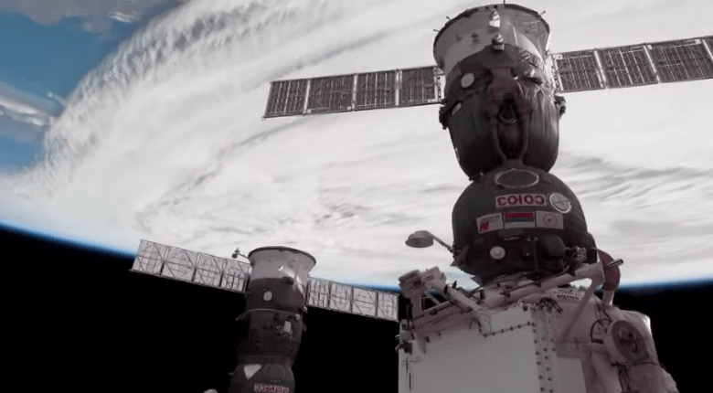 The International Space Station in low Earth orbit